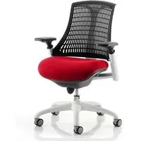 Flex Task Office Chair with Headrest - White Frame, Bergamot Cherry