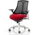 Flex Task Office Chair with Headrest - White Frame, Bergamot Cherry