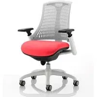 Flex Task Office Chair with Headrest - White Frame, Cherry Back