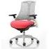 Flex Task Office Chair with Headrest - White Frame, Cherry Back