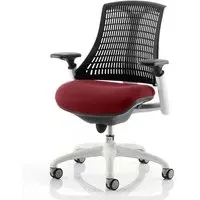 Flex Task Office Chair with Headrest - White Frame, Ginseng Chilli
