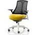 Flex Task Office Chair with Headrest - White Frame, Senna Yellow