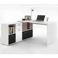 Flexi Corner Computer Desk with Storage - White