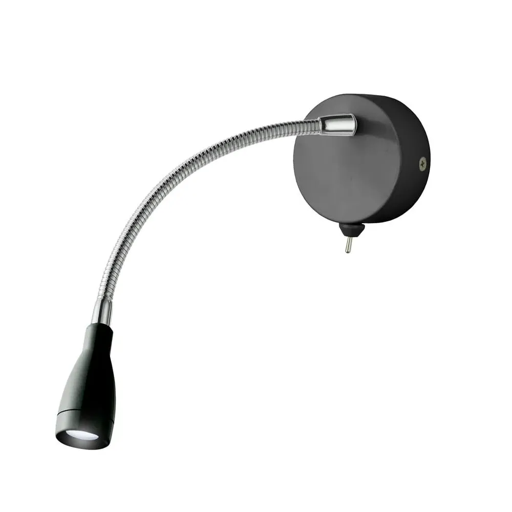 Flexy LED Adjustable Wall Light - Black, Glass