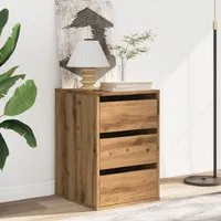 Flint 3-Drawer Chest - Oak, Engineered Wood alternate view