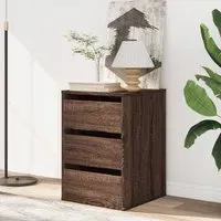 Flint 3-Drawer Chest of Drawers - Dark Brown Oak