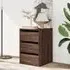 Flint 3-Drawer Chest of Drawers - Dark Brown Oak