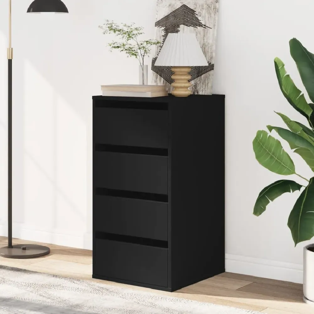 Flint 4-Drawer Chest of Drawers - Black