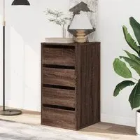 Flint 4-Drawer Chest of Drawers - Dark Brown Oak