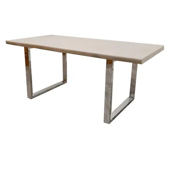 Flint Dining Table - Light Pine, Chrome product