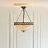 Flint Large Tiffany Glass Inverted Pendant Light - Multicolour