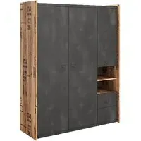 Flint Wardrobe - Raw Steel