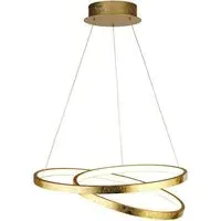 Float LED Leaf Pendant Light - Gold, Aluminium