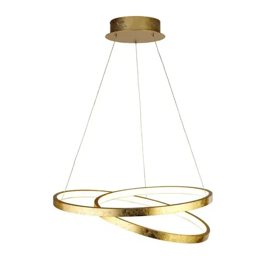 Float LED Leaf Pendant Light - Gold, Aluminium