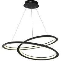 Float LED Leaf Pendant Light - Sand Black, Aluminium