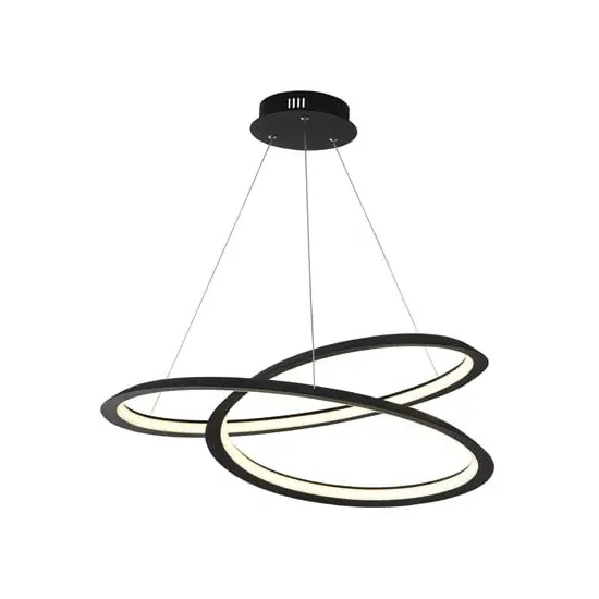 Float LED Leaf Pendant Light - Sand Black, Aluminium image