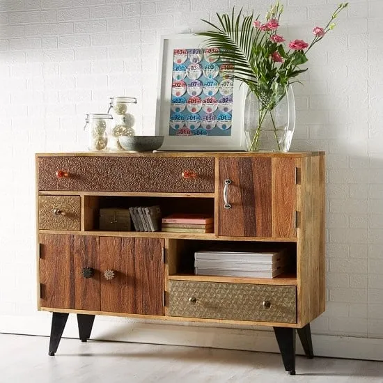 Flocons Sideboard with 3 Drawers - Reclaimed Wood