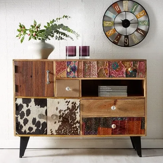 Flocons Sideboard with 4 Drawers - Reclaimed Wood