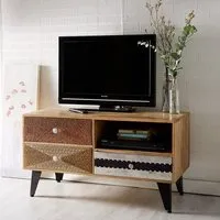 Flocons TV Stand with 3 Drawers - Reclaimed Wood