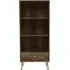 Flora Bookcase with 2 Large Shelves - Veneering Effect