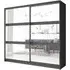 Flora Mirrored Wardrobe with 2 Sliding Doors - Graphite