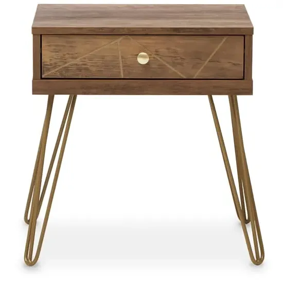 Flora Side Table with 1 Drawer - Veneering Effect image