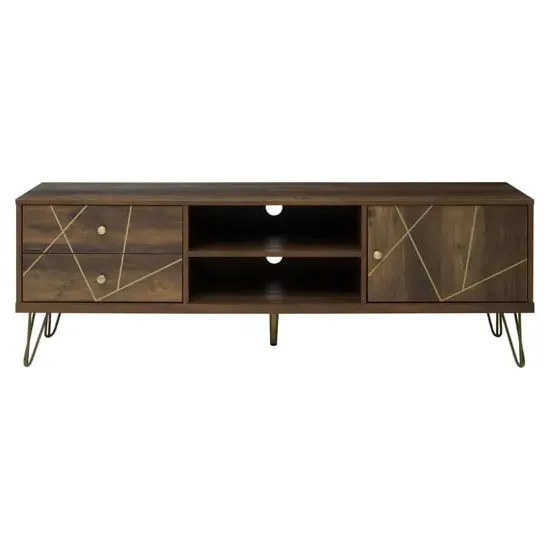 Flora TV Stand with 1 Door 2 Drawers - Veneering Effect