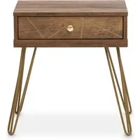 Flora Side Table with 1 Drawer - Veneering Effect alternate view