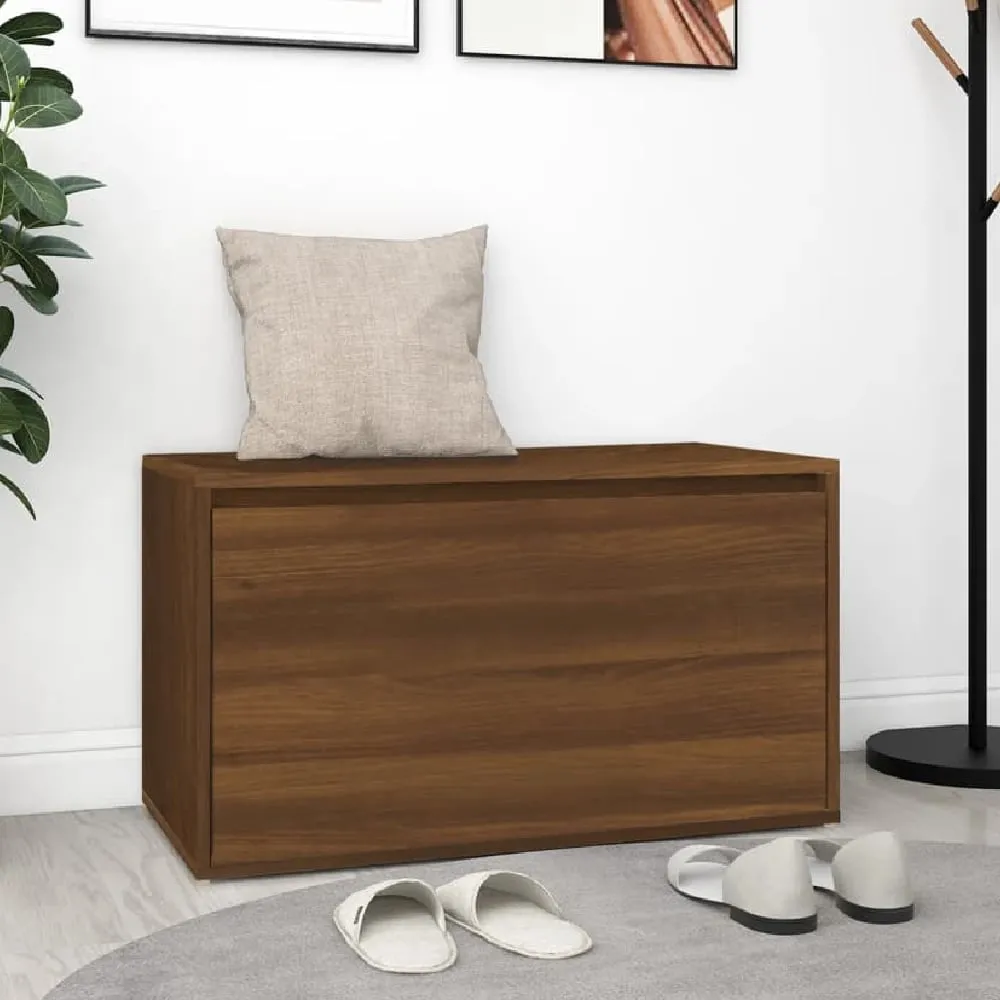 Florence Hallway Seating Bench with Storage - Dark Brown Oak