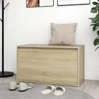 Florence Hallway Seating Bench with Storage - Sonoma Oak