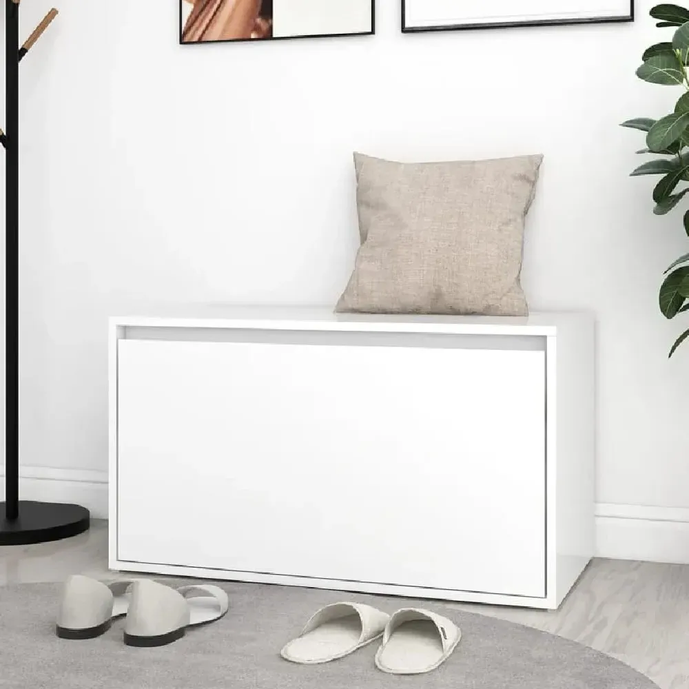 Florence Hallway Seating Bench with Storage - White