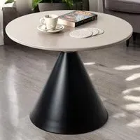 Florence Large Round End Table - Grey, Metal