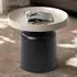 Florence Small Round End Table - Grey, Metal