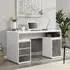 Florentine Computer Desk with Storage - White, MDF