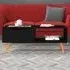 Floria Coffee Table with Drawer - Black, MDF
