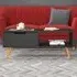 Floria Coffee Table with Drawer - Grey, MDF