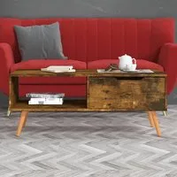 Floria Coffee Table with Drawer - Smoked Oak, MDF