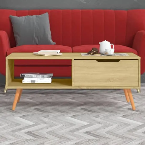 Floria Coffee Table with Drawer - Sonoma Oak, MDF