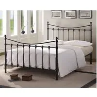 Florida Small Double Bed Frame - Black, Metal
