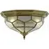 Flush Ceiling Light with Frosted Glass - Antique Brass