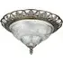 Flush Ceiling Light with Glass Diffuser - Antique Brass