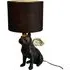 Flying Bully Dog Table Lamp - Black, Cloth
