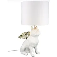 Flying Bully Dog Table Lamp - White, Gold alternate view