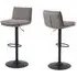 Flynt Bar Chairs with Swivel Function - Light Grey, Fabric