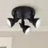 Focus 3 Spot Ceiling Light Disk - Black