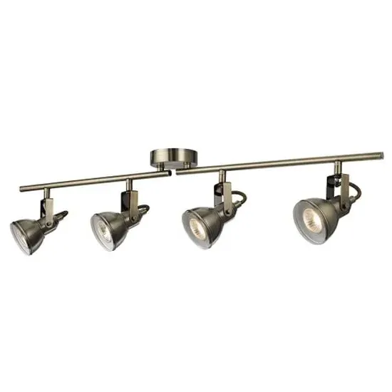 Focus Four Light Ceiling Spotlight - Antique Brass image