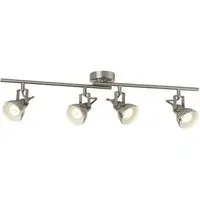 Focus Four Light Split Bar Spotlight - Satin Silver