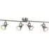 Focus Four Light Split Bar Spotlight - Satin Silver