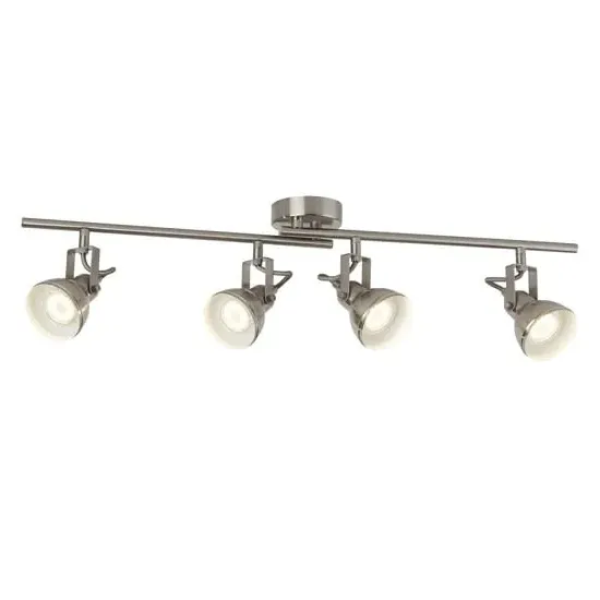 Focus Four Light Split Bar Spotlight - Satin Silver