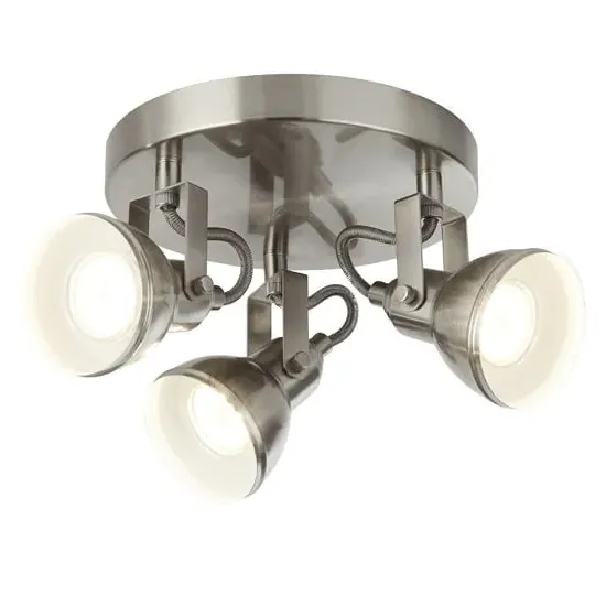 Focus Three Light Spotlight Disc - Satin Silver image